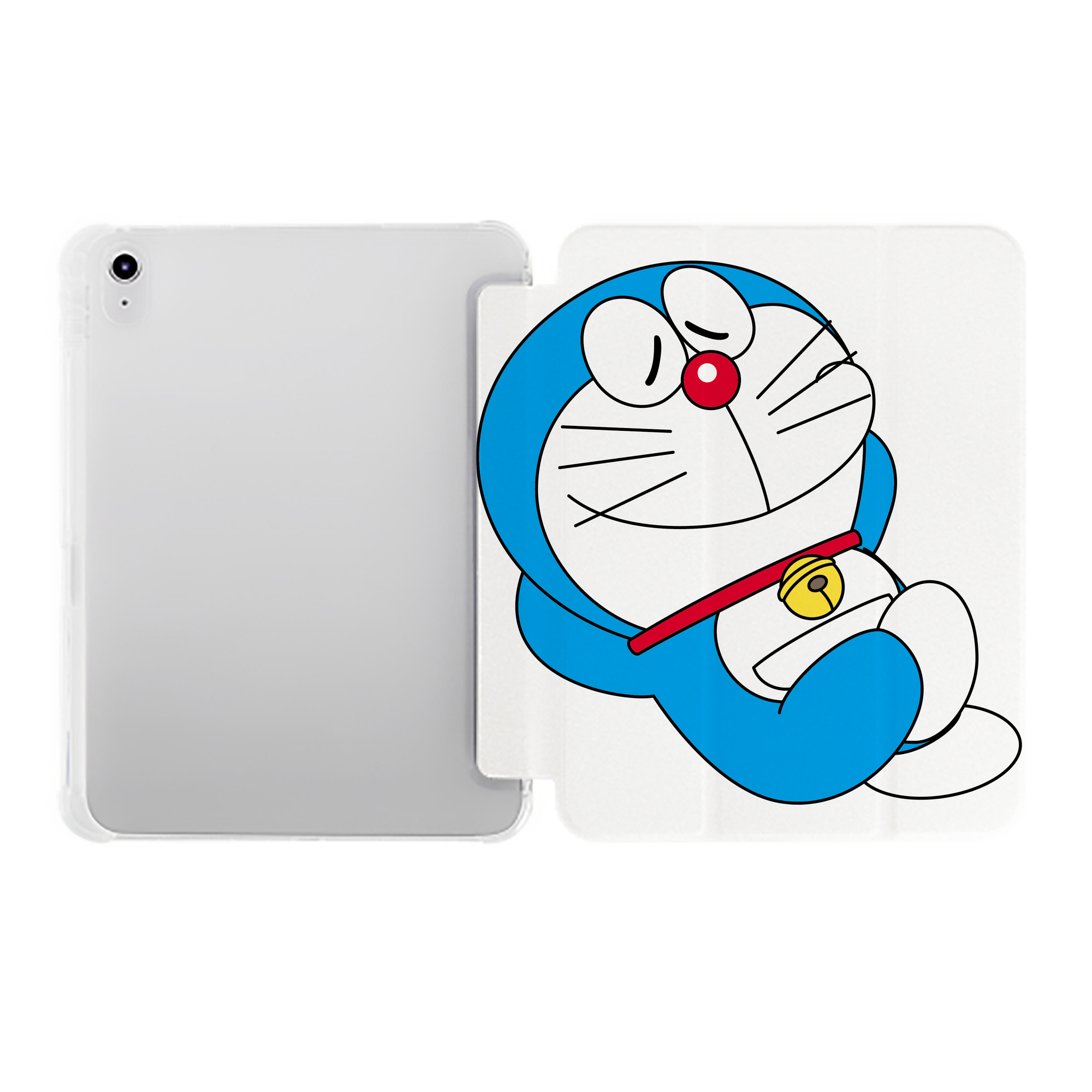（画像用） ドラえもん Doraemon IPad ケース ペン収納付き 三つ折りスタンド PUレザー×シリコン 対応機種9.5/10.5/10.9インチ